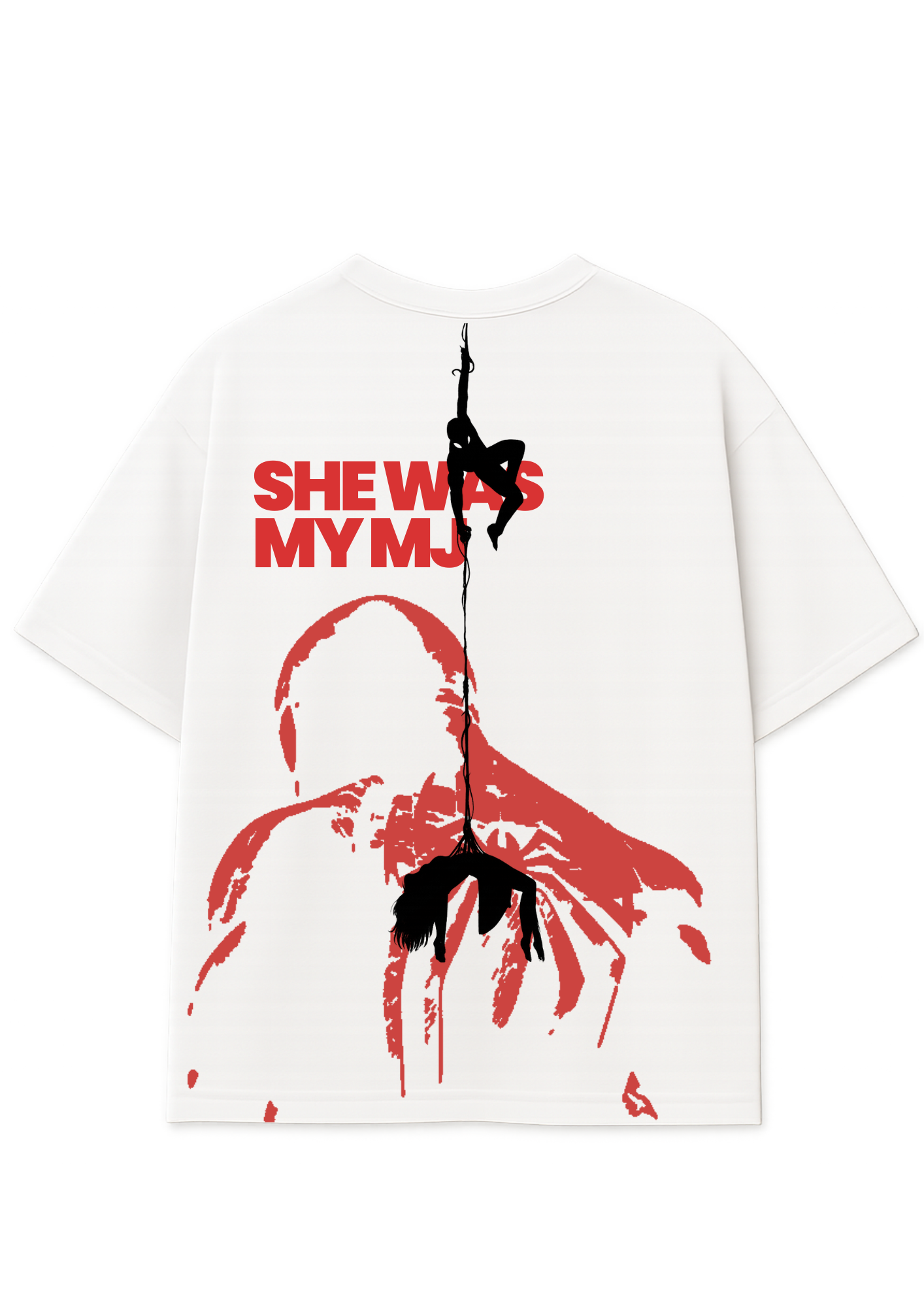 She Was My MJ | Oversized Premium Graphic T-Shirt - Image 3